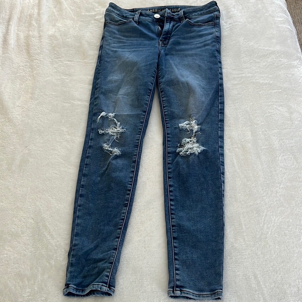 American Eagle Outfitters Blue Ripped Jeans